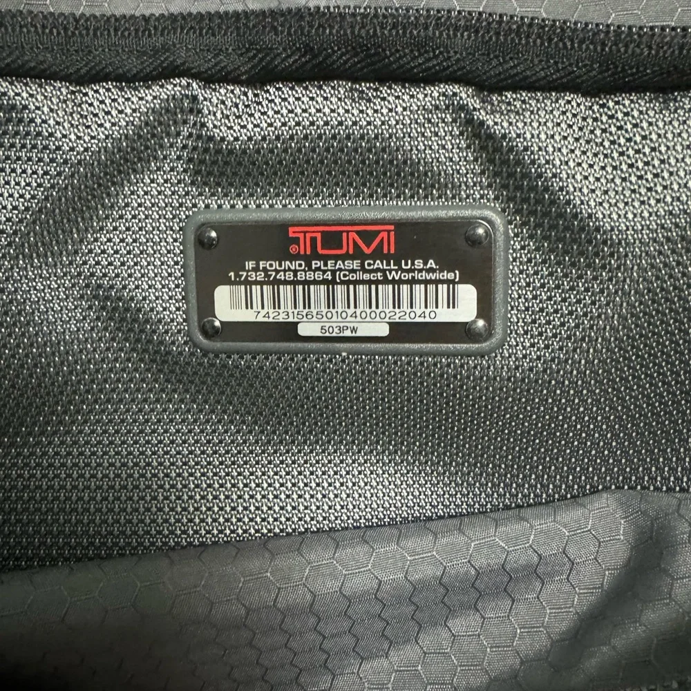 TUMI Ballistic Nylon & Leather Expandable Laptop Messenger Travel Bag. EUC